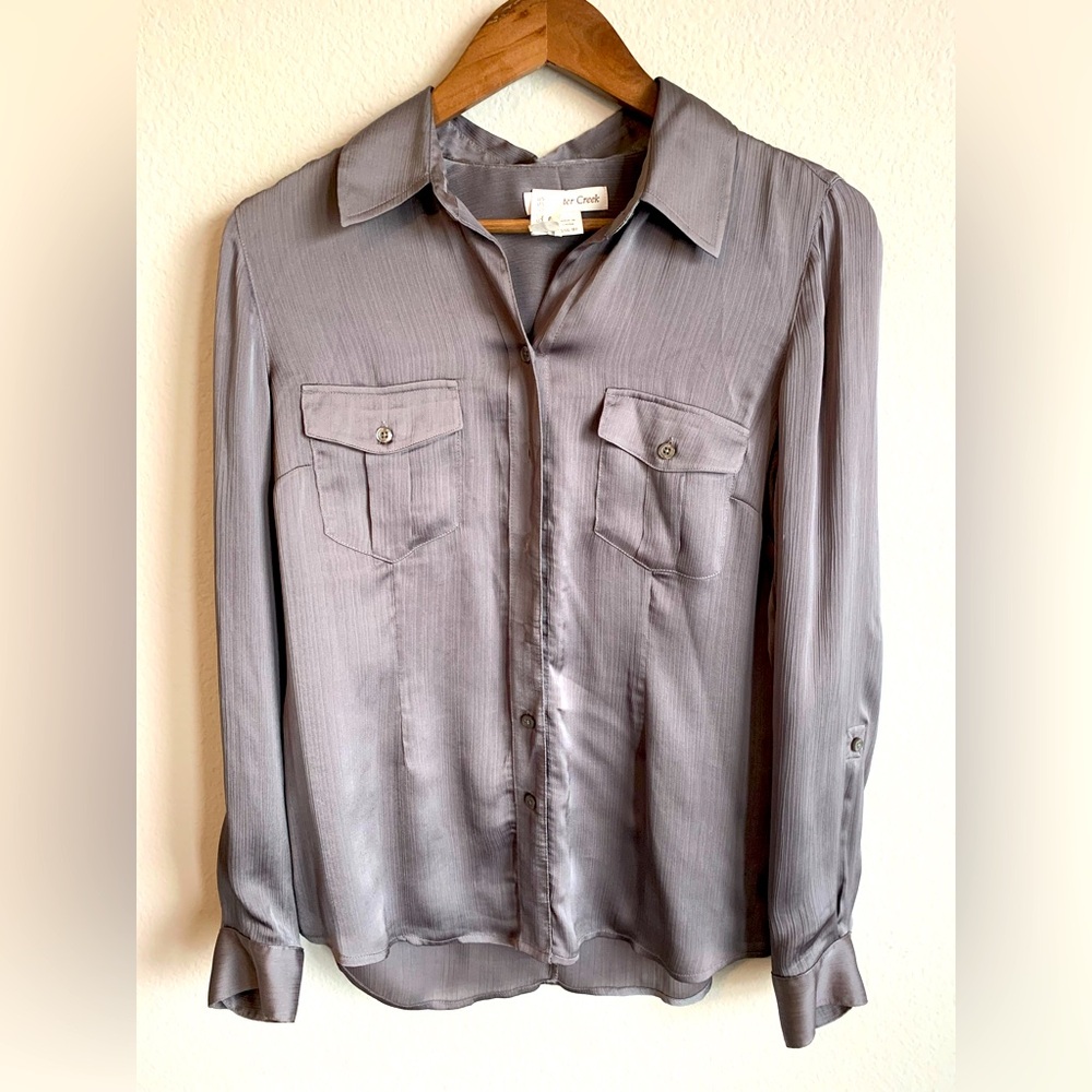 Coldwater Creek chiffon silk button down